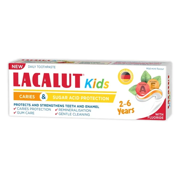 Lacalut Kids 2 - 6 ani protectie anticarie si zaharuri 55ml