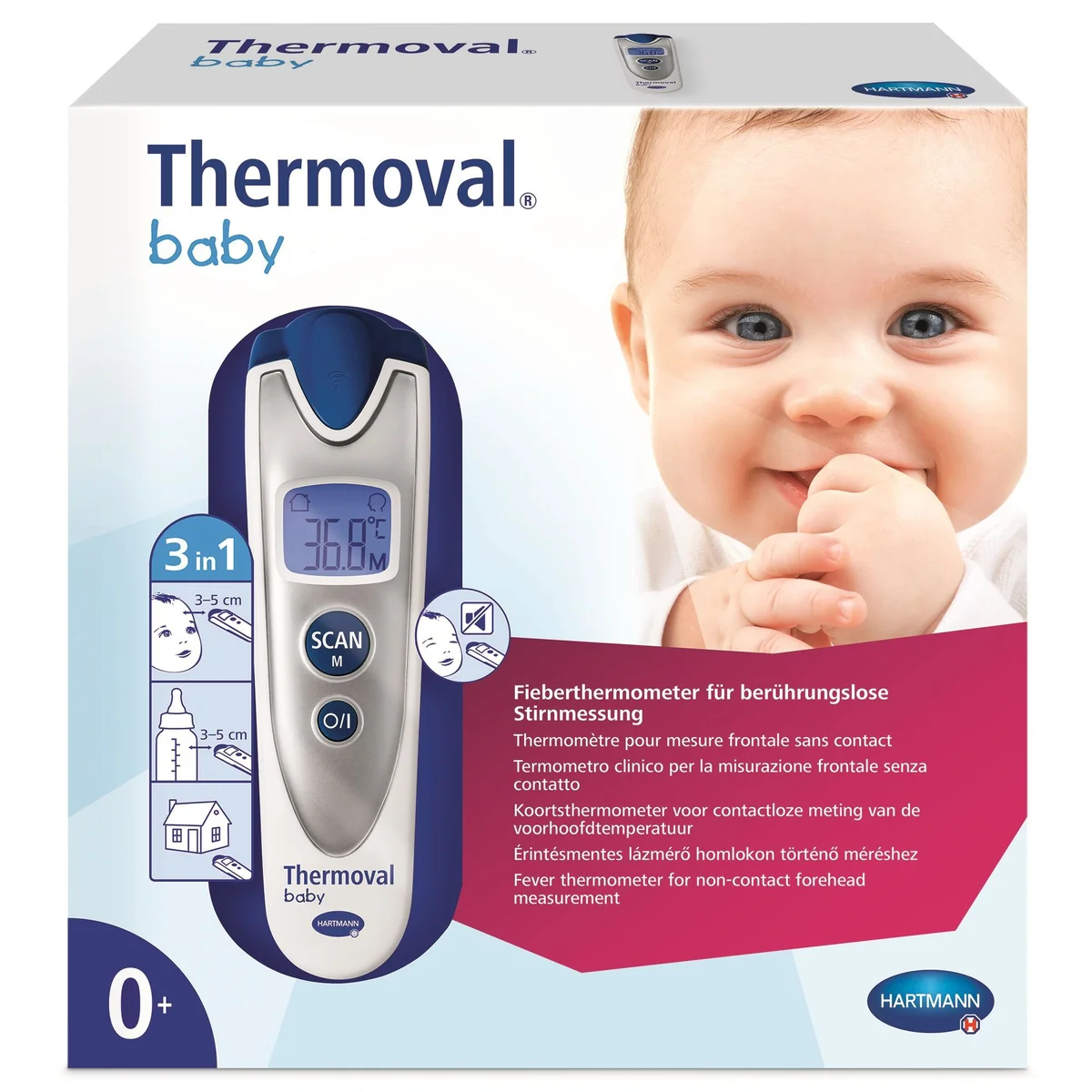 Hartmann Thermoval Baby 3 in 1 Termometru cu infrarosu non-contact