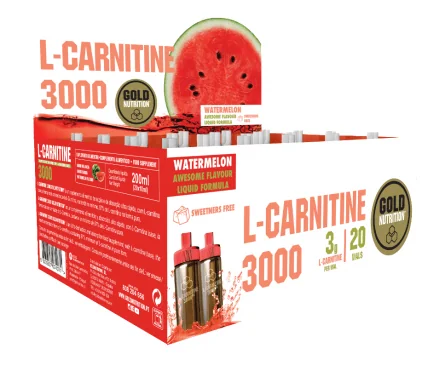Gold Nutrition L - Carnitine cu aroma de pepene rosu 3000 20 doze