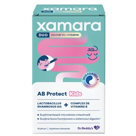 Xamara duo ab protect kids aroma fructe de padure X 10 pl. orodispersabile Dr. Reddys