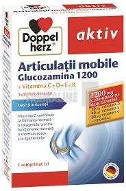 Doppelherz Aktiv Articulații mobile Glucozamina 1200 Vit. C+D+E+K 30 comprimate