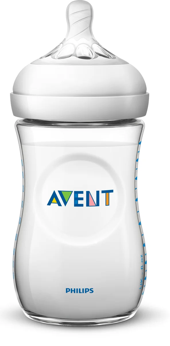Avent SCF033/17 Natural Biberon tetina 2 orificii 1+ luni 260 ml