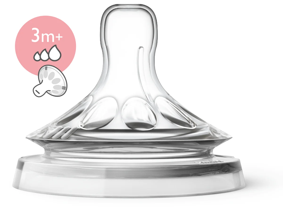 Avent SCF045/27 Natural Tetine orificiu variabil 3+ luni 2 bucati