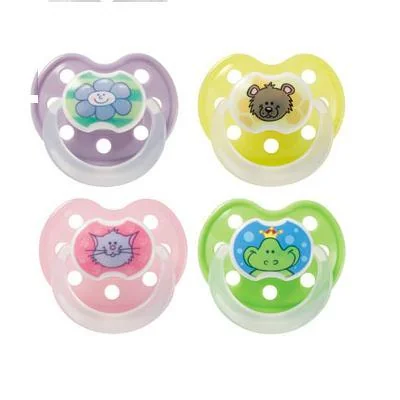 Baby Nova 28220 Suzete silicon ortodontice decorate talia 1 0-6 luni 2 bucati