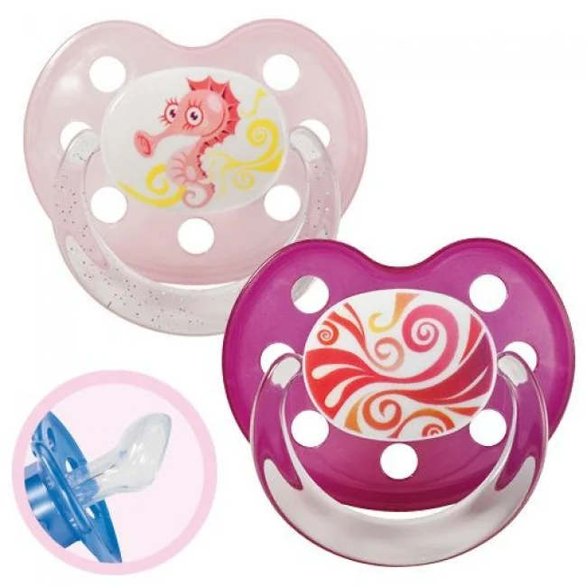Baby Nova 28280 Suzete silicon ortodontice decorate talia 3 18+ luni 2 bucati