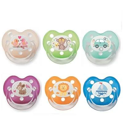 Baby Nova 28240 Suzete silicon ortodontice decorate talia 2 6-18 luni 2 bucati