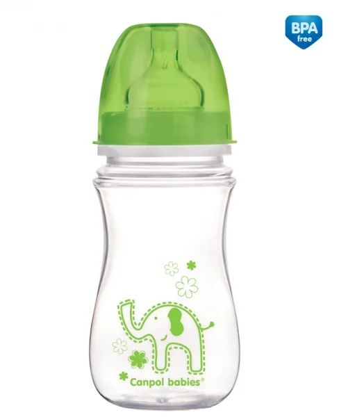 Canpol 35/206 Biberon anti-colici gat larg 3-6+ luni 240 ml