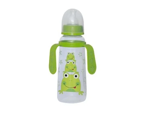 Lorelli 1020066 Biberon plastic cu manere 6+ luni 250 ml