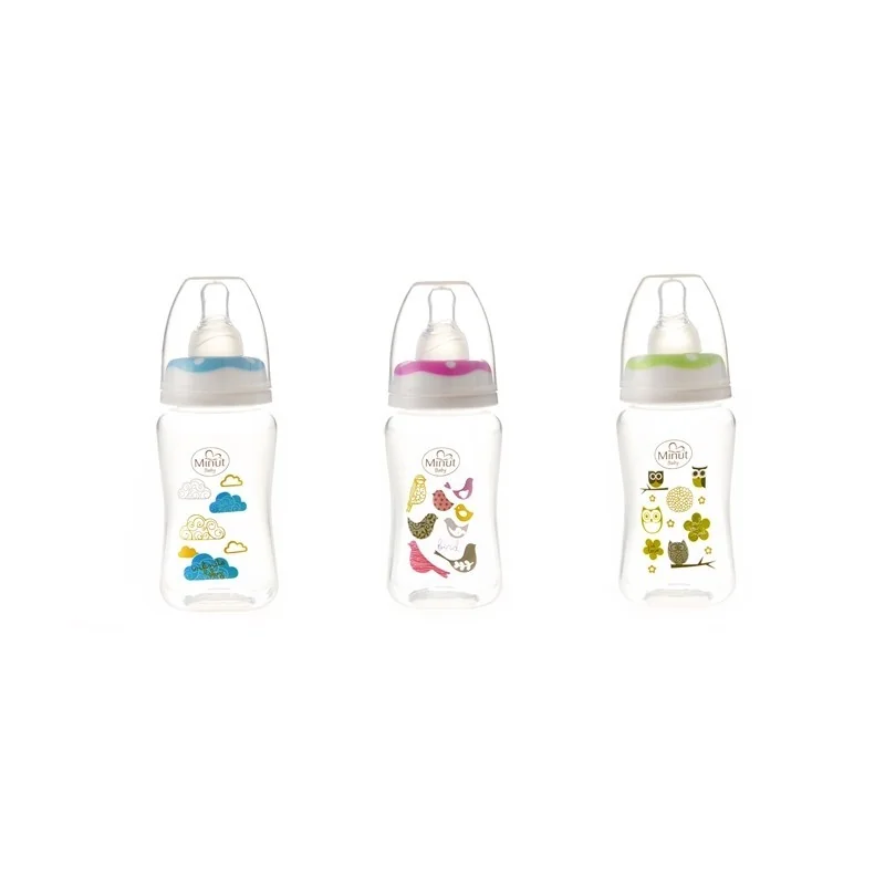 Minut Baby Biberon sticla 0+ luni tetina silicon 125 ml