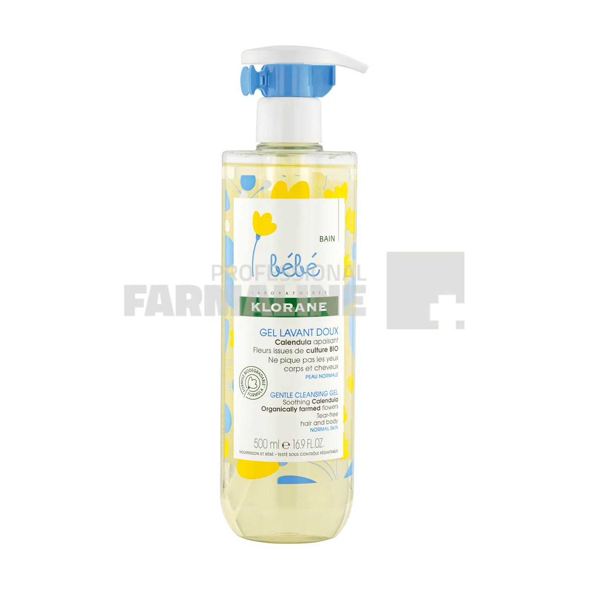 Klorane Bebe Gel spumant cu galbenele 500 ml
