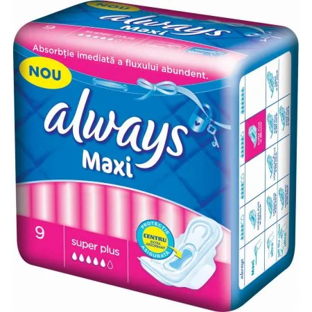 Always Maxi Super Plus Absorbante 9 bucati
