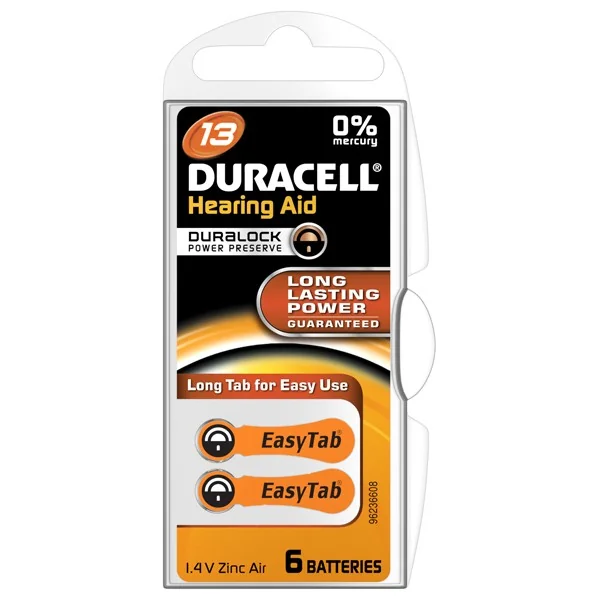 Duracell Hearing Aid Baterii aparat auditiv nr.13 6 bucati
