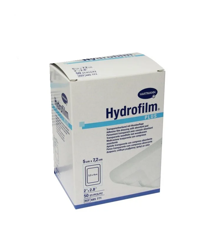 Hartmann Hydrofilm Plus Plasture transparent 5 cm x 7,2 cm 50 bucati