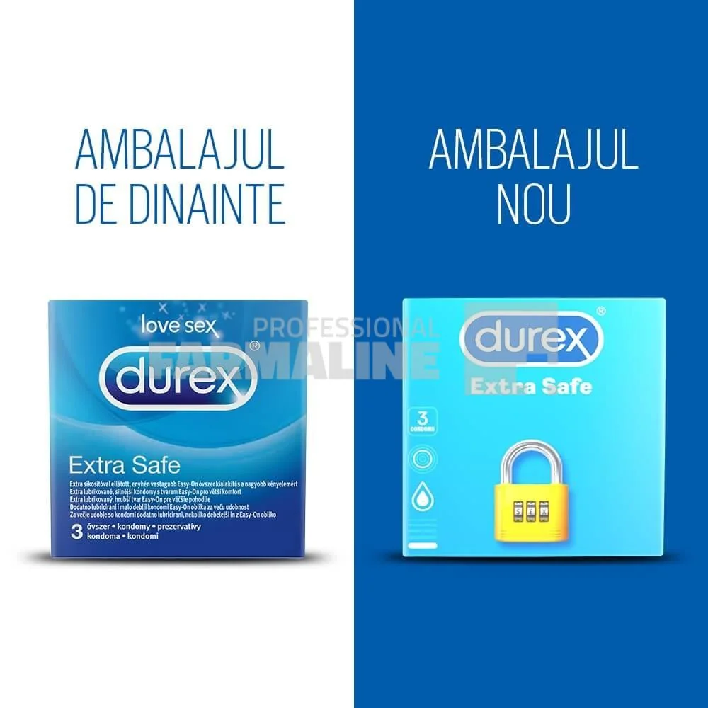 Durex Extra Safe Prezervative 3 bucati