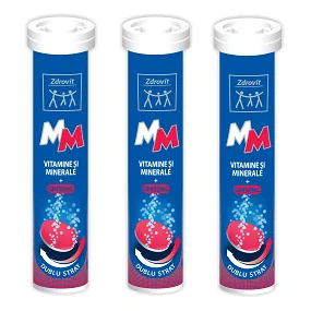 Zdrovit MM Vitamine si Minerale + Ginseng 24 comprimate efervescente