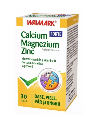 Calciu Magneziu si Zinc Forte 30 tablete