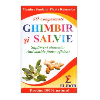 Elidor Ghimbir si salvie 20 comprimate