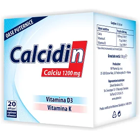 Calcidin + Vitamina D3 + Vitamina K 20 plicuri