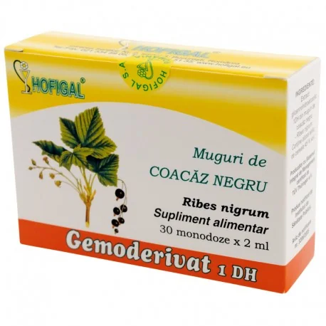 Gemoderivat 1 DH muguri de coacaz negru 30 monodoze