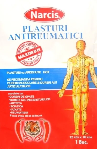 Narcis Plasture antireumatic cu ardei iute 12 cm x 18 cm
