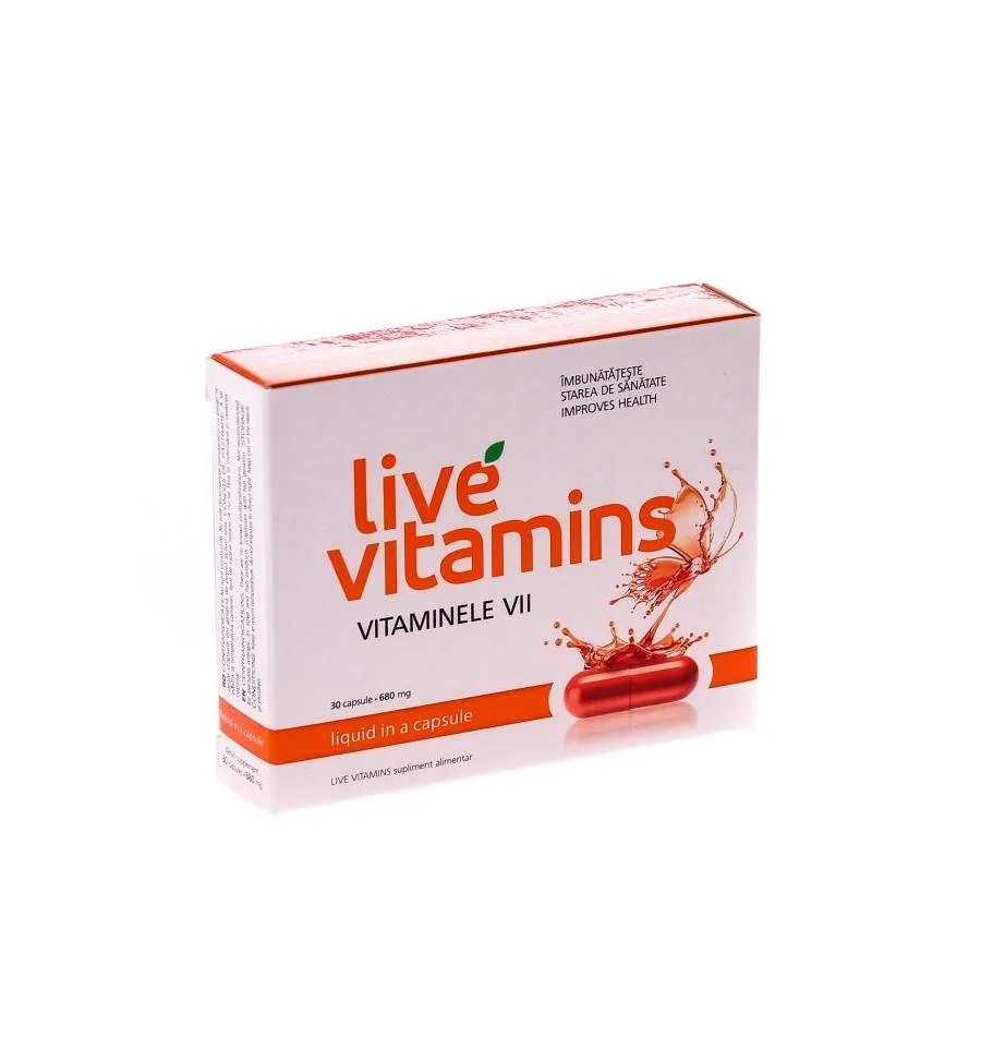 Live Vitamins Vitaminele vii 30 capsule