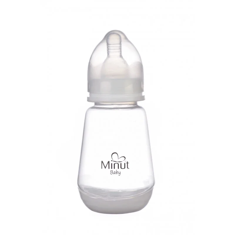 Minut Baby TR 2011101 Biberon PP cu tetina de silicon 0+ si capac lapte 150 ml