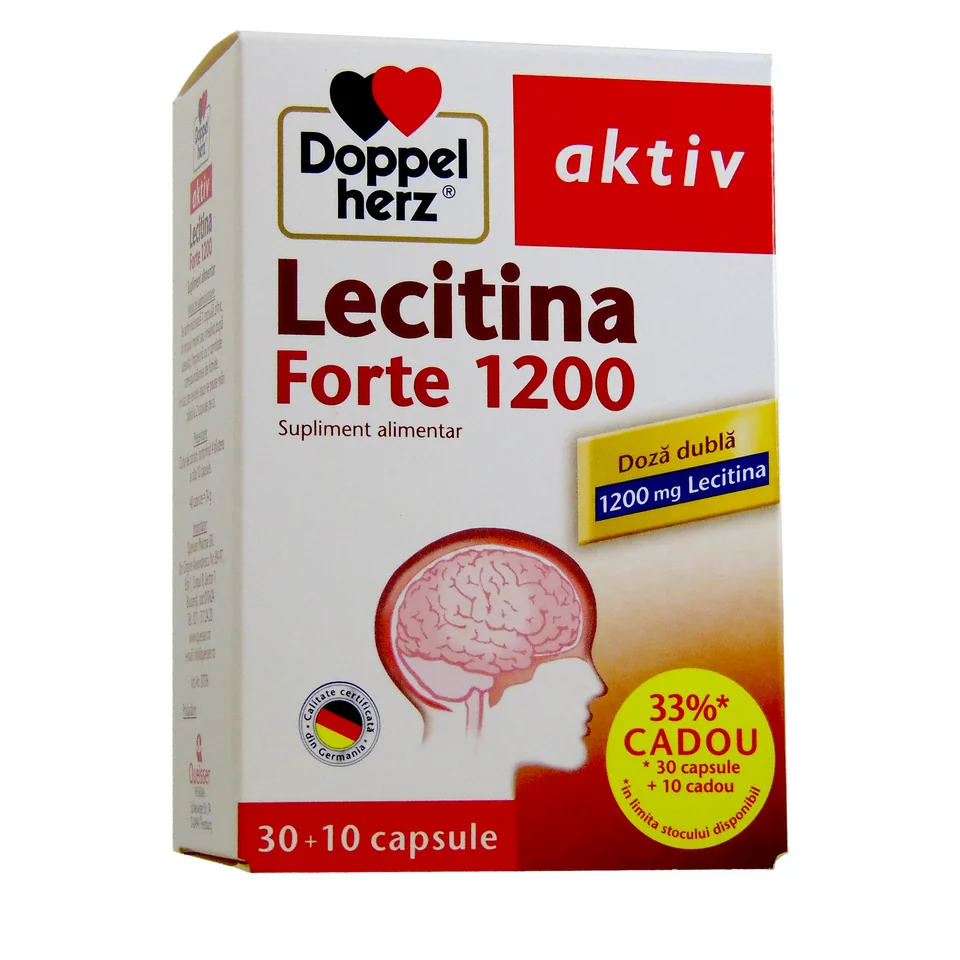 Doppelherz Aktiv Lecitina Forte 1200 mg 30 capsule + 10 capsule Cadou