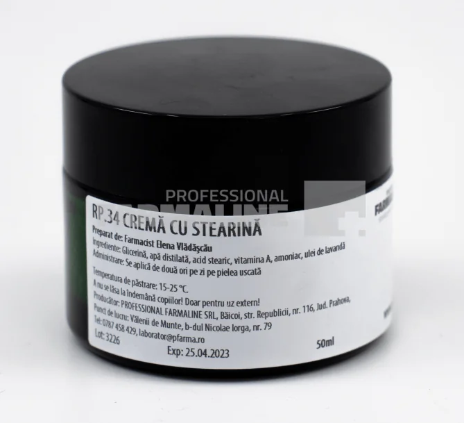 Crema cu stearina pentru maini si picioare crapate 50 ml