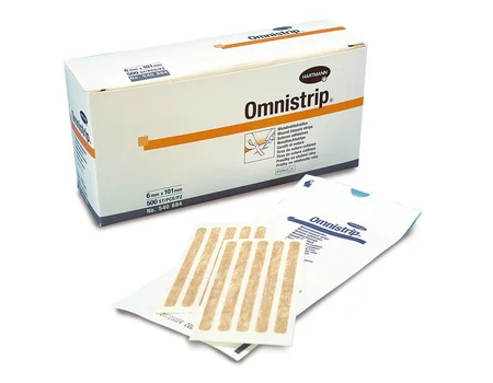 Hartmann Omnistrip Plasture hipoalergenic pentru suturi 6 mm x 101 mm 10 bucati/plic x 50
