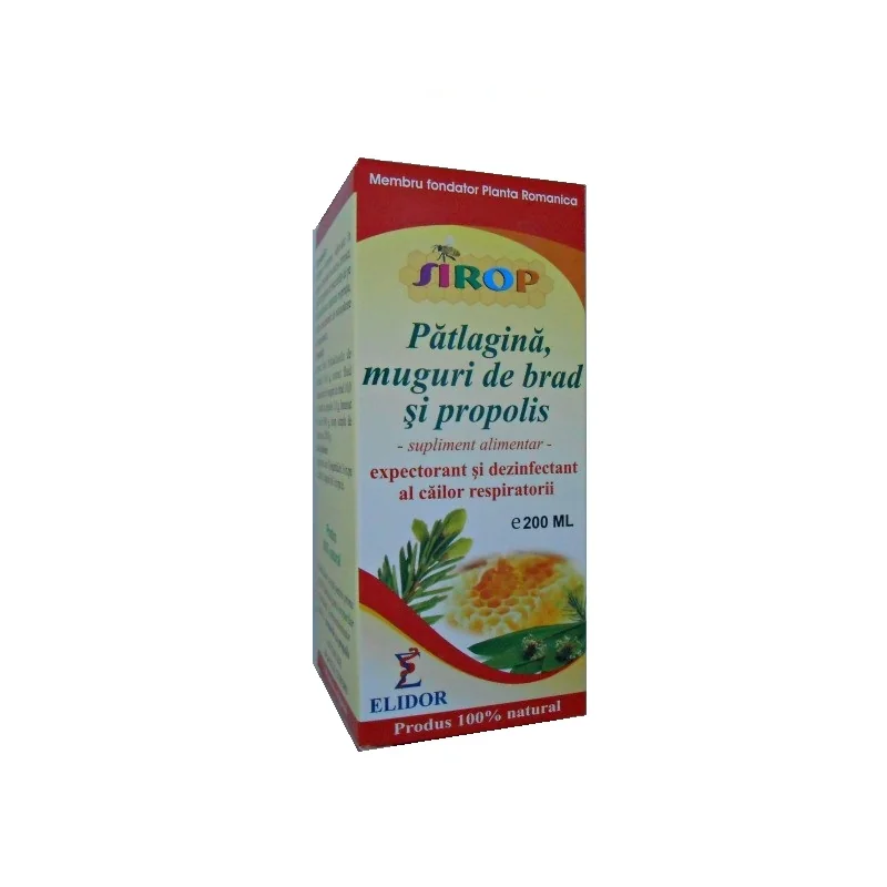 Elidor Sirop Patlagina, Muguri de Brad si Propolis 100 ml
