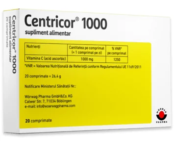 Centricor 1000 mg 20 comprimate