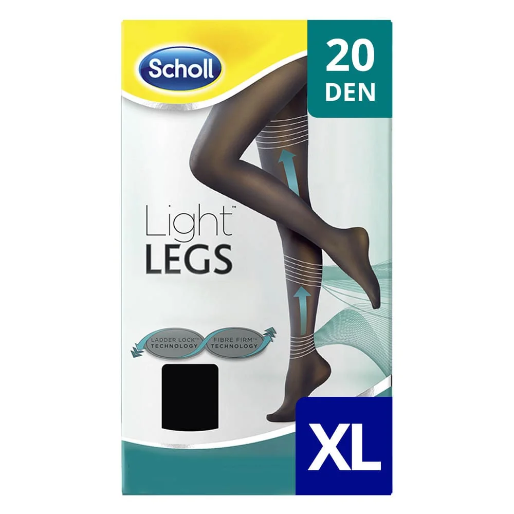 Scholl Light Legs Ciorapi compresivi 20 DEN negru ""XL""