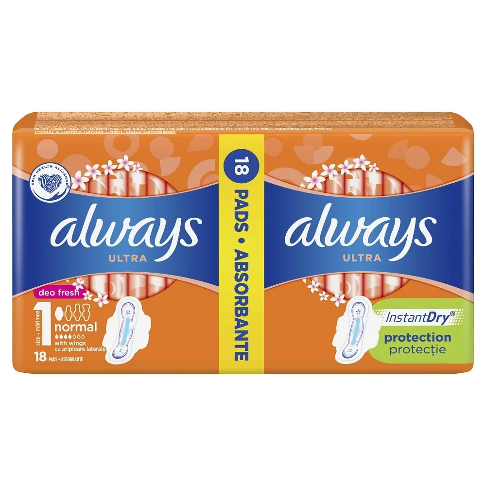 Always Ultra Normal Deo Fresh Size 1 18 bucati