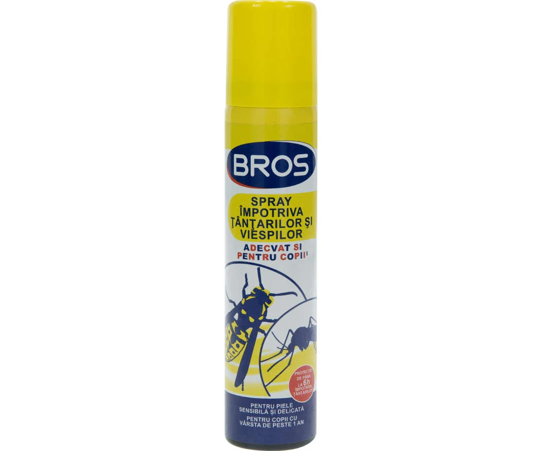 Bros Spray impotriva tantarilor si viespilor adecvat pentru copii 90 ml