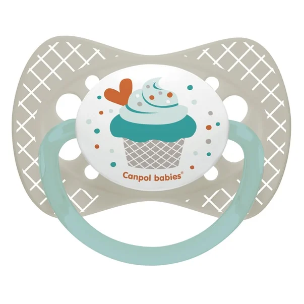 Canpol 23/282 Suzeta silicon simetrica gri 0-6 luni