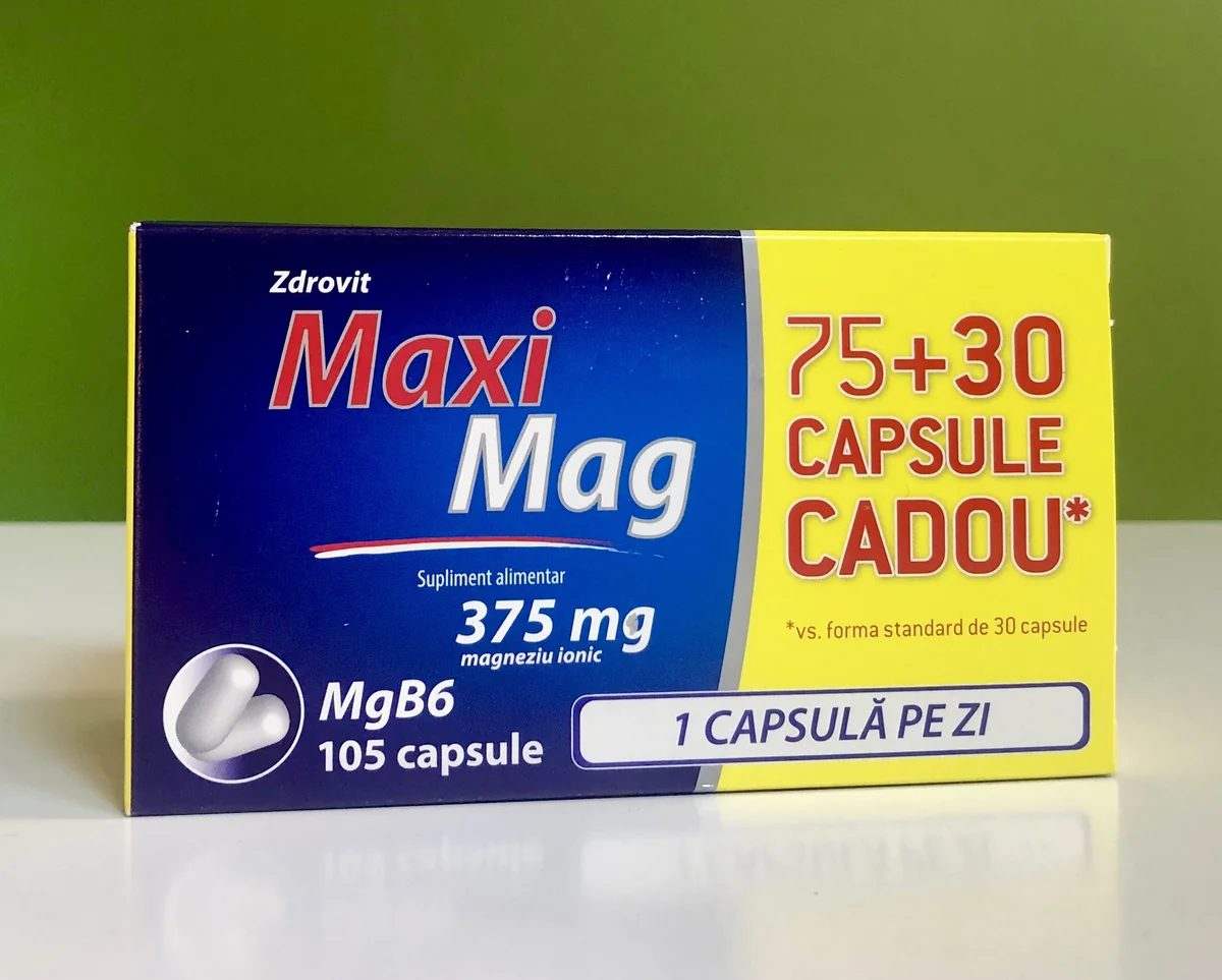 Maxi Mag 75 capsule + 30 capsule Cadou
