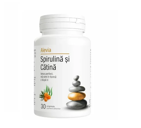 Alevia Spirulina si catina 30 comprimate