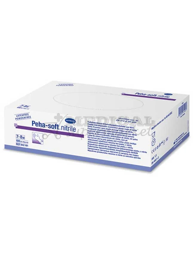 H Peha-Soft Manusi ""M"" nitril alb nepudrate x 100 bucati