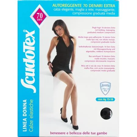 Scudotex Ciorapi compresivi pana la coapsa 70 DEN XL 15-18 mmhg