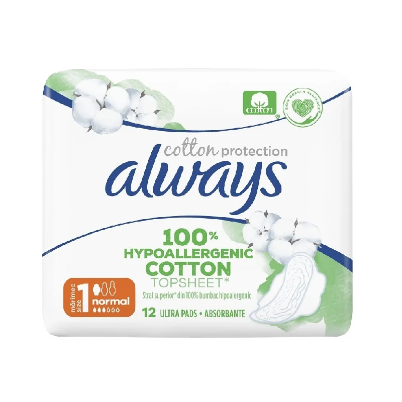 Always Naturals Cotton Protection Normal Size 1 - 12 bucati