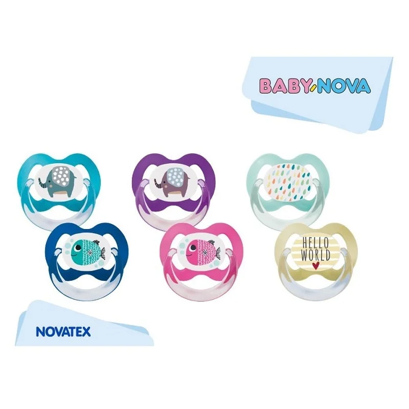Baby Nova 20004 Suzete silicon ortodontice 0-6 luni 2 bucati