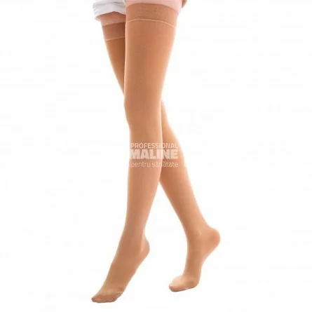 Alina Ciorapi 15/20 peste genunchi cu banda adeziva normali lungime 70-80 cm BEJ ""L""