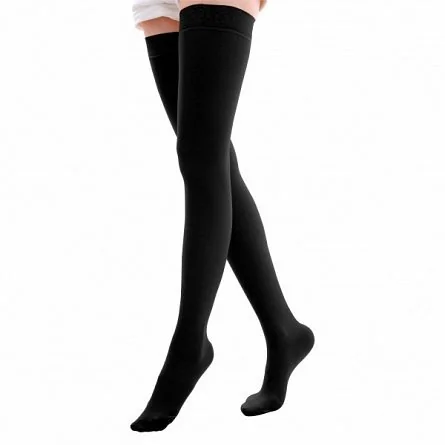 Alina Ciorapi 15/20 peste genunchicu banda adeziva  normali lungime 70 - 80cm negru ""XXL""