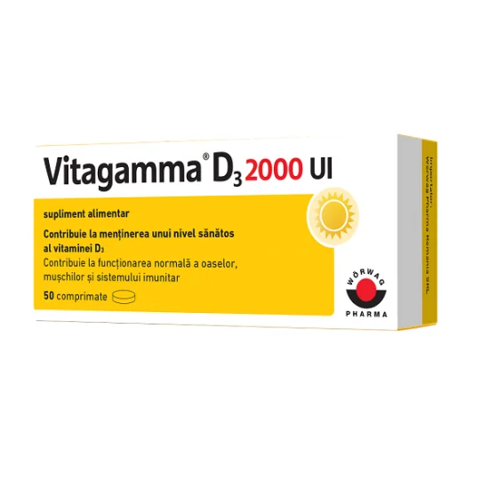 Vitagamma D 3 2000U.I. 50 comprimate