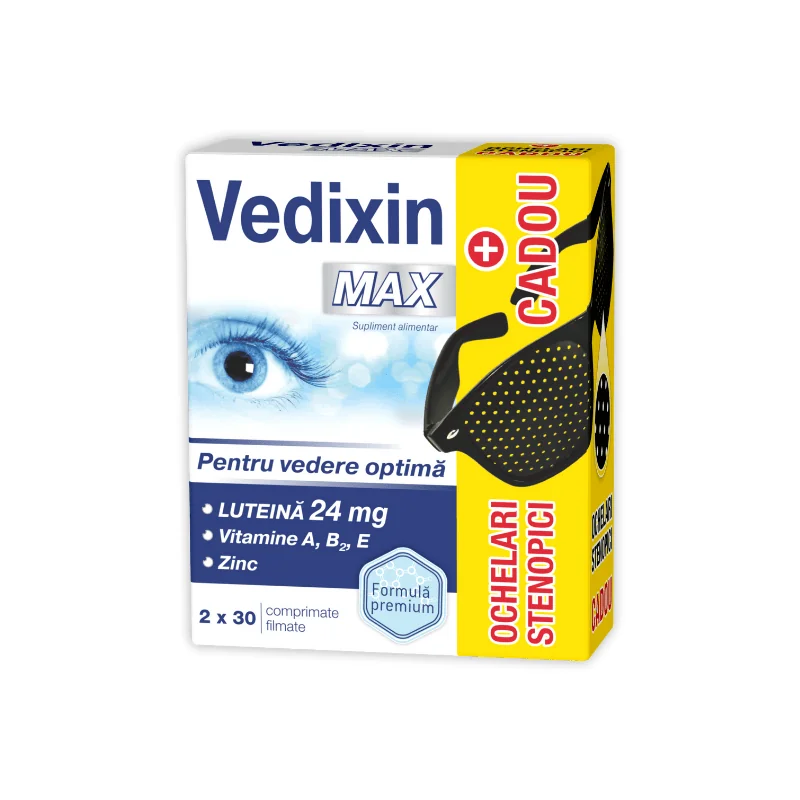 Zdrovit Vedixin Max 30 capsule 2 cutii + Ochelari stenopici
