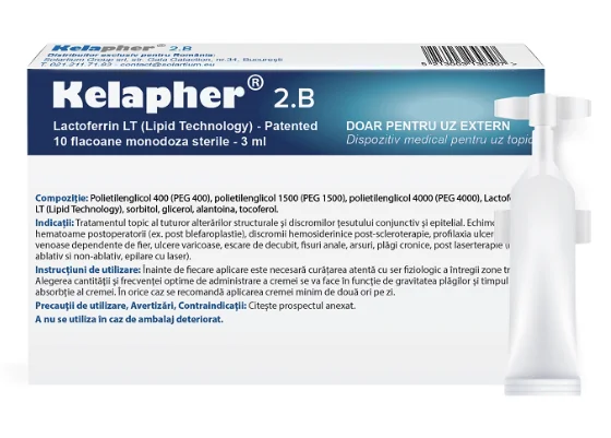Kelapher 2.B Crema tratament cu Nano Lactoferina 3 ml 10 flacoane