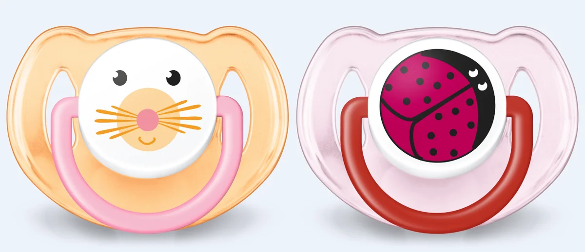 Avent SCF182/15 Suzete silicon 6 - 18 luni pentru fete 2 bucati