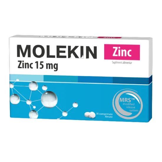 Zdrovit Molekin Zinc 15 mg 30 comprimate