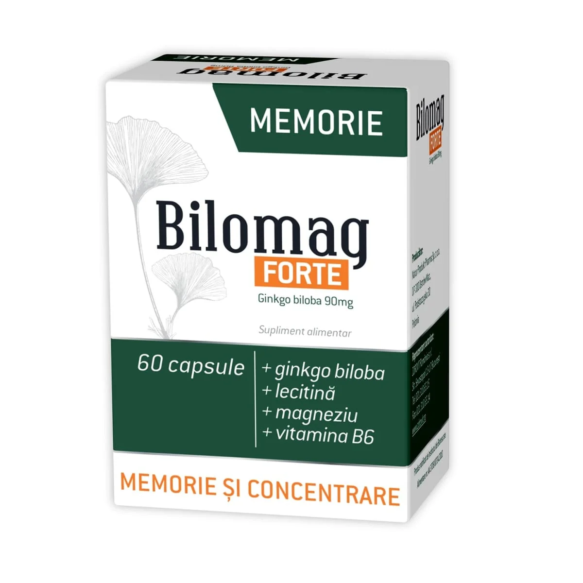 Bilomag Forte Memorie 90 mg 60 capsule
