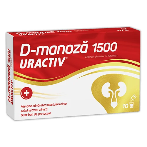 Uractiv D-Manoza 1500 mg 10 plicuri